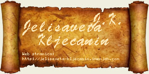 Jelisaveta Klječanin vizit kartica